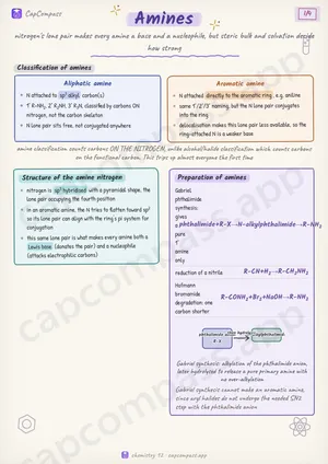 Amines revision notes, page 1 of 4