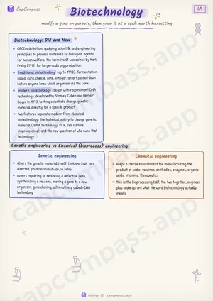 Biotechnology revision notes, page 1 of 9