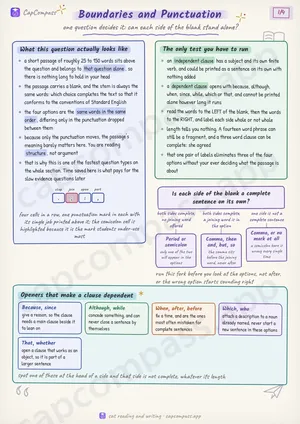 Boundaries and Punctuation revision notes, page 1 of 4