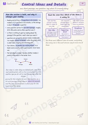 Central Ideas and Details revision notes, page 1 of 4