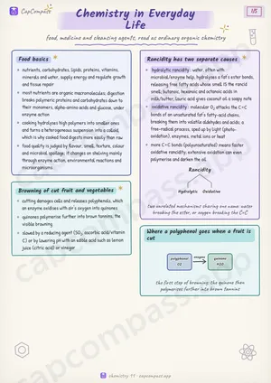 Chemistry in Everyday Life revision notes, page 1 of 5