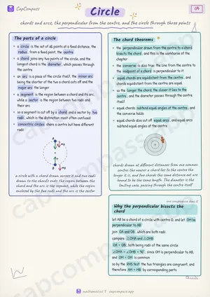 Circle revision notes, page 1 of 4