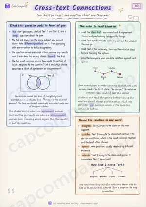 Cross-text Connections revision notes, page 1 of 3