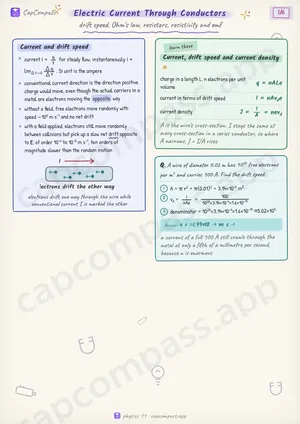 Electric Current Through Conductors revision notes, page 1 of 6