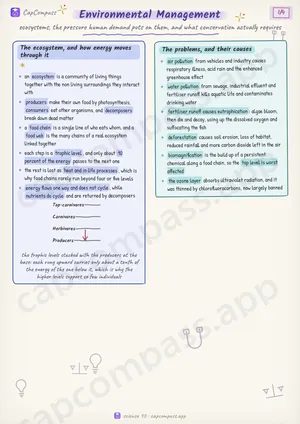 Environmental Management revision notes, page 1 of 4