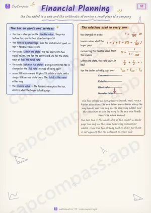 Financial Planning revision notes, page 1 of 5