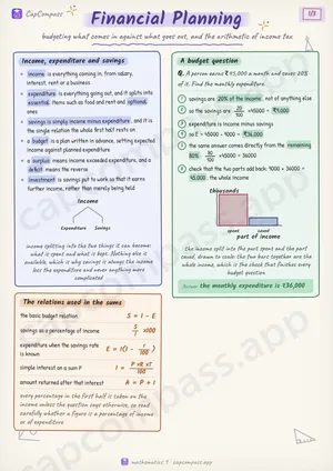 Financial Planning revision notes, page 1 of 3