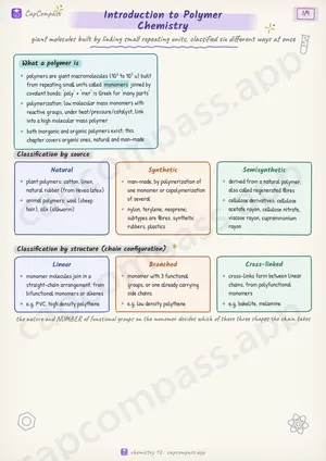 Introduction to Polymer Chemistry revision notes, page 1 of 9
