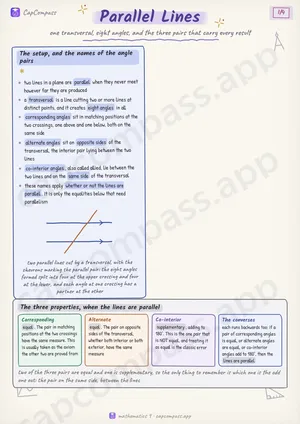 Parallel Lines revision notes, page 1 of 4