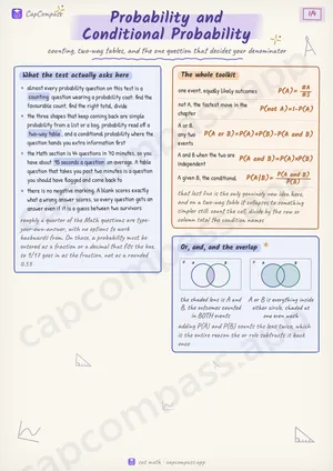 Probability and Conditional Probability revision notes, page 1 of 4