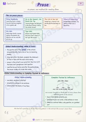 Prose revision notes, page 1 of 4