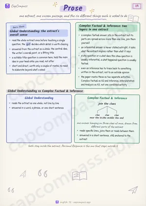 Prose revision notes, page 1 of 4