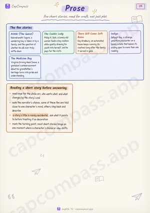 Prose revision notes, page 1 of 4