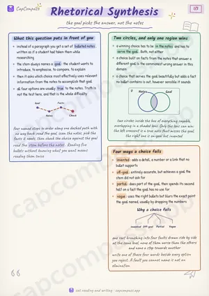 Rhetorical Synthesis revision notes, page 1 of 3