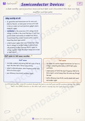 Semiconductor Devices revision notes, page 1 of 7
