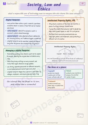 Society, Law and Ethics revision notes, page 1 of 3