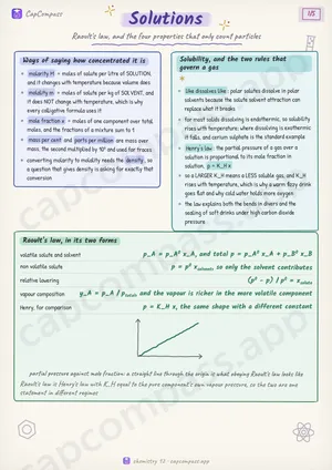 Solutions revision notes, page 1 of 5