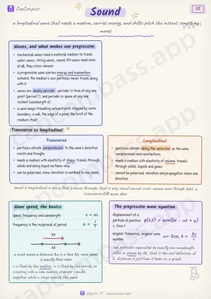 Sound revision notes, page 1 of 5