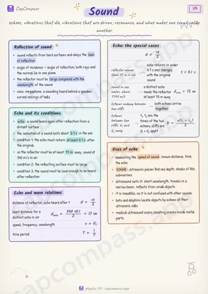 Sound revision notes, page 1 of 4