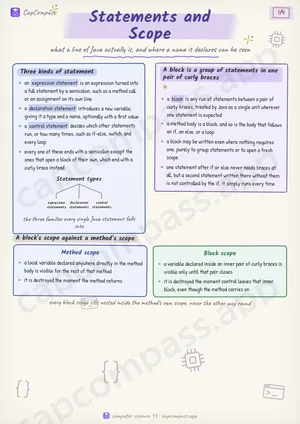 Statements and Scope revision notes, page 1 of 4