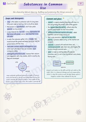 Substances in Common Use revision notes, page 1 of 3