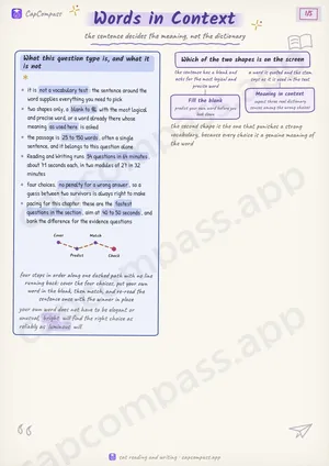 Words in Context revision notes, page 1 of 5